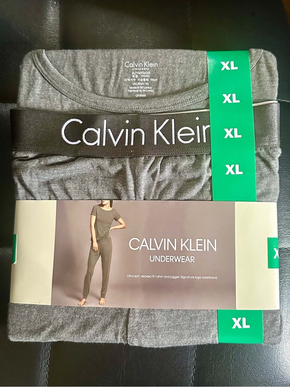 Calvin Klein 2 Piece Lounge Pajama Jogger Set Gray XL NWT - Picture 2 of 7